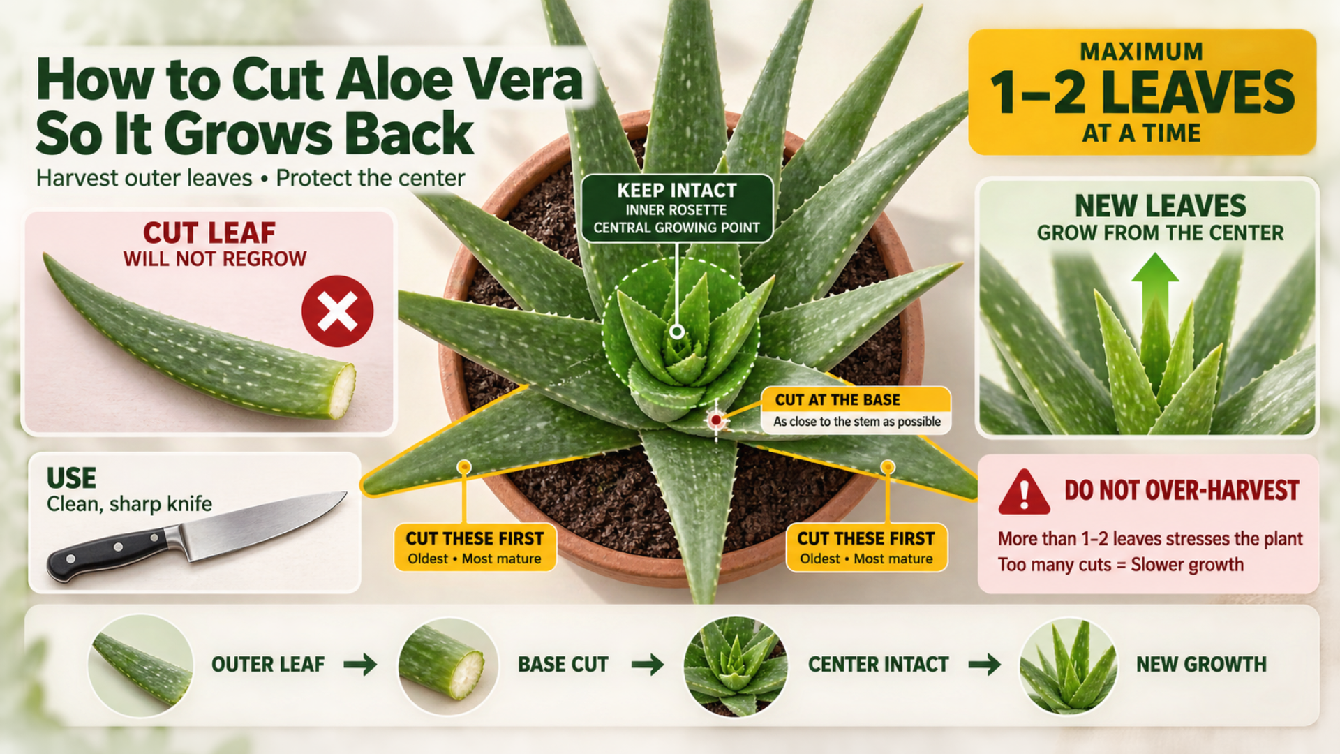 The Right Way to Cut Aloe Vera Leaves for New Growth